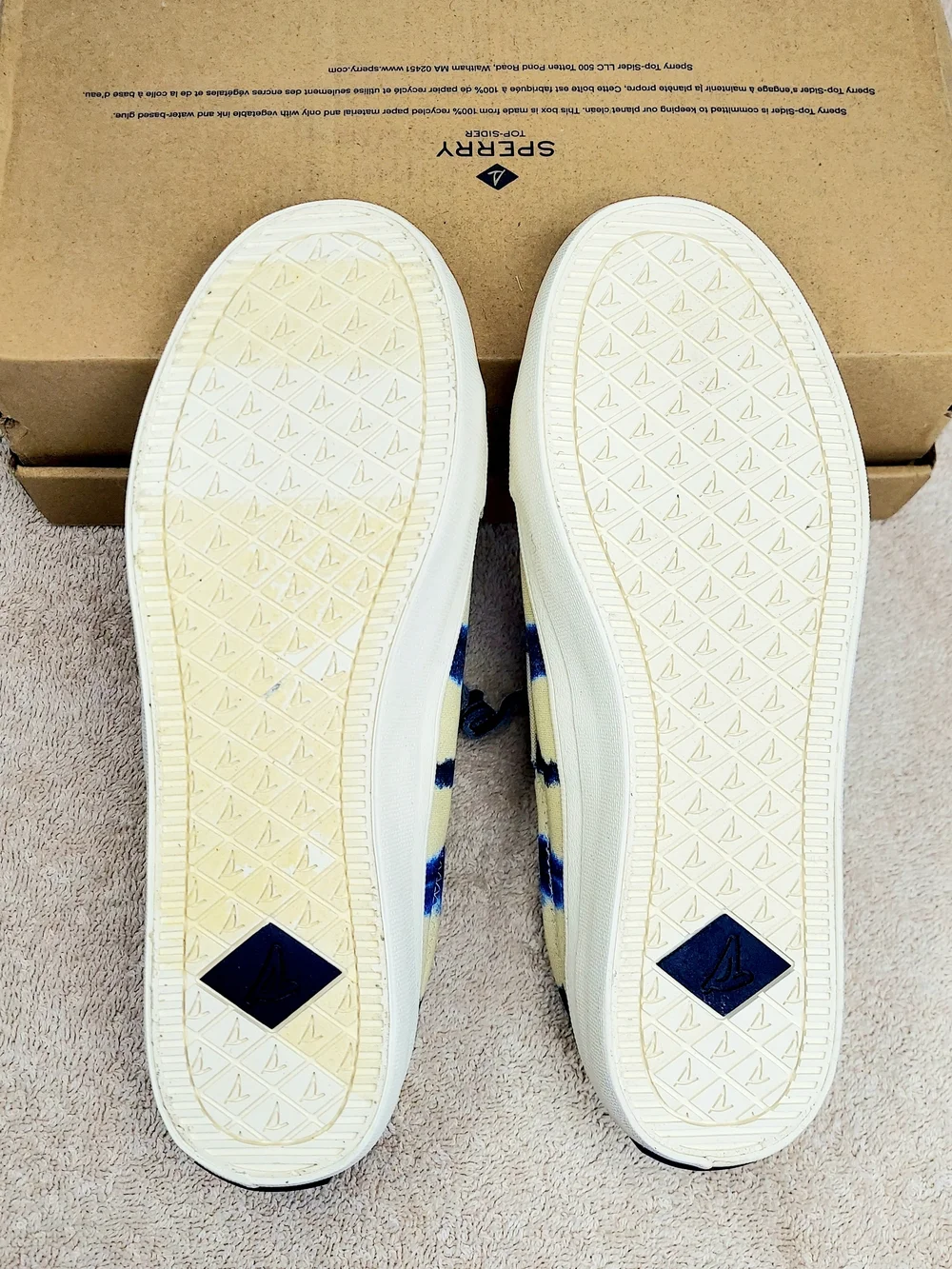 Sperry Tie Dye Canvas Sneakers Women's Size 6 NWT Preppy Y2K Retro Boat Shoes - Picture 9 of 11
